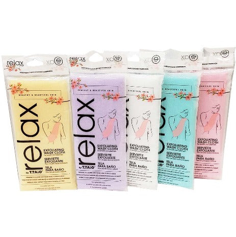 Eponge exfoliante dorsale avec poignées 19 x 4,5 _1 Pièce _ Diverses Couleurs