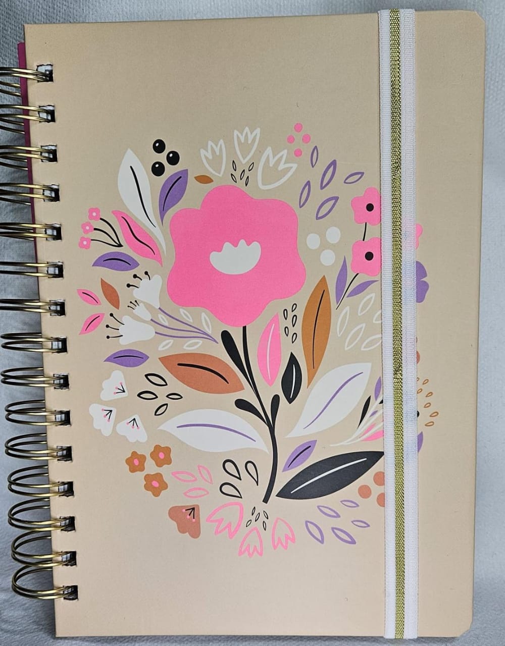 Cahier à émotions Bullet journal Doré avec élastique Diverses Variantes