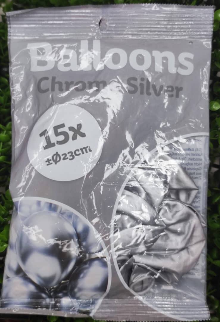 Ballons chromés 23 cm 15 pièces Diverses variantes