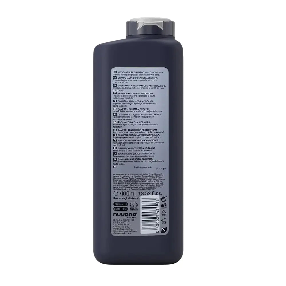 Shampooing + Après-shampooing Dicora Urban Fit Antipelliculaire 2 en 1 400 ml