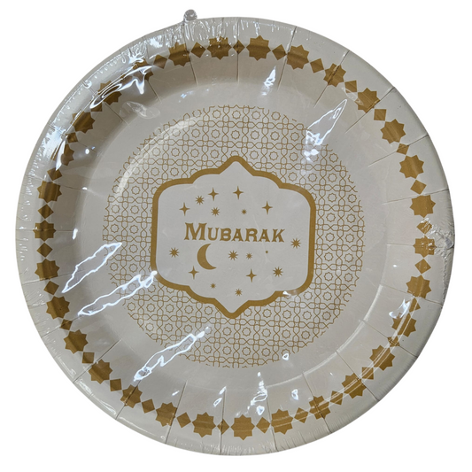 Assiette en papier Moubarak Diverses couleurs