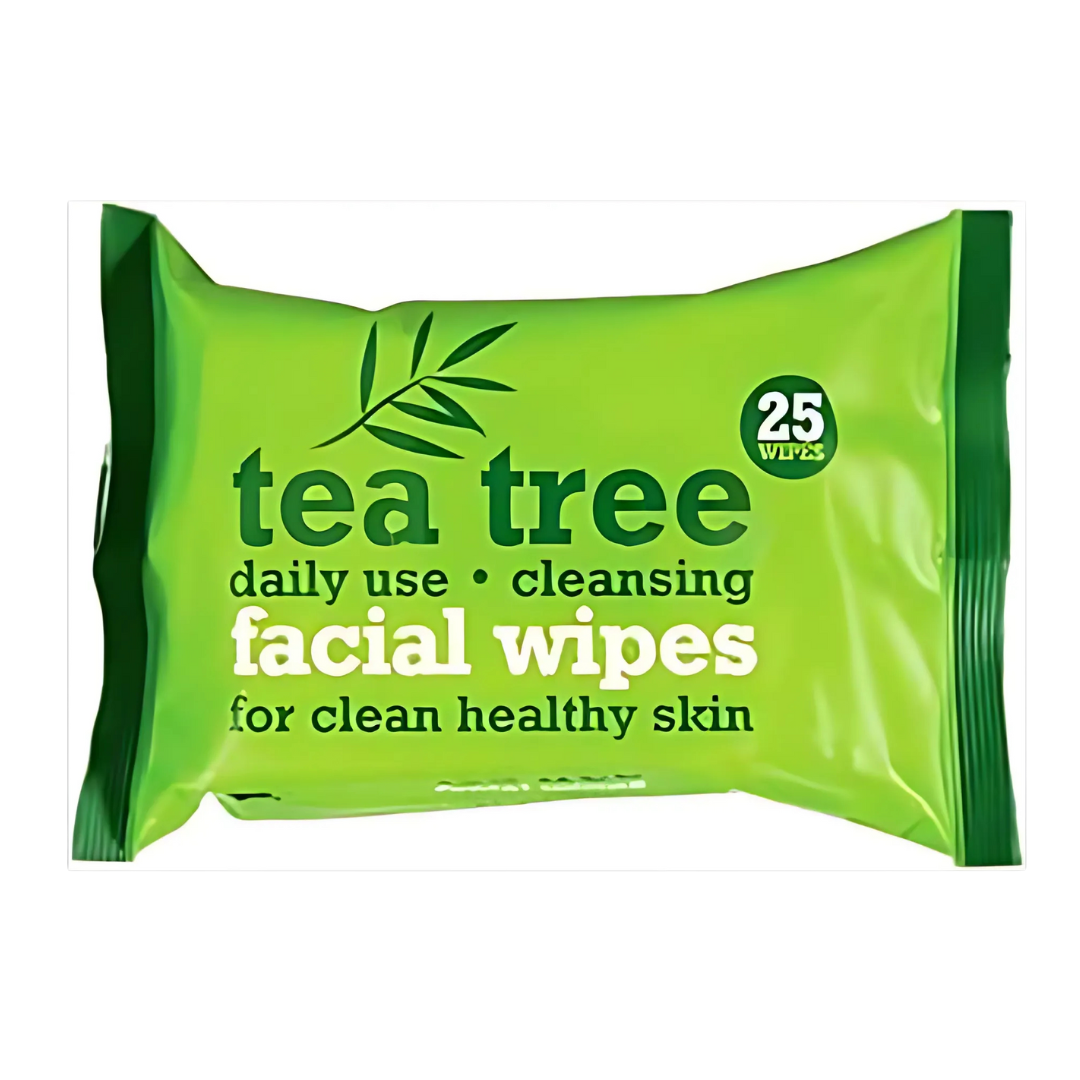 Paquet de 25 Lingettes démaquillantes visage à l'huile d'arbre à thé XBC