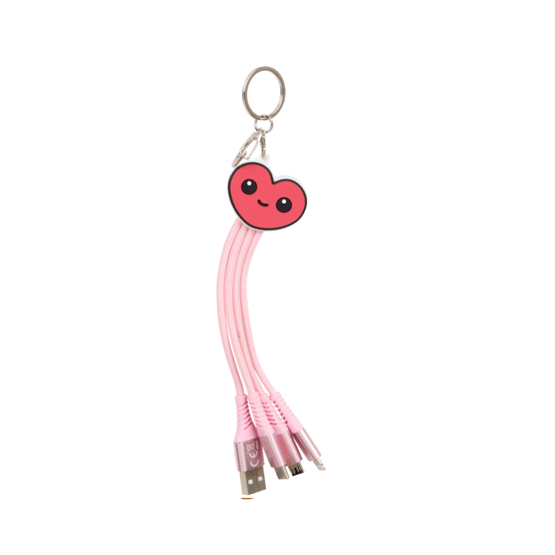 Porte-clés 4-en-1 avec câbles de charge 15 cm Diverses variantes