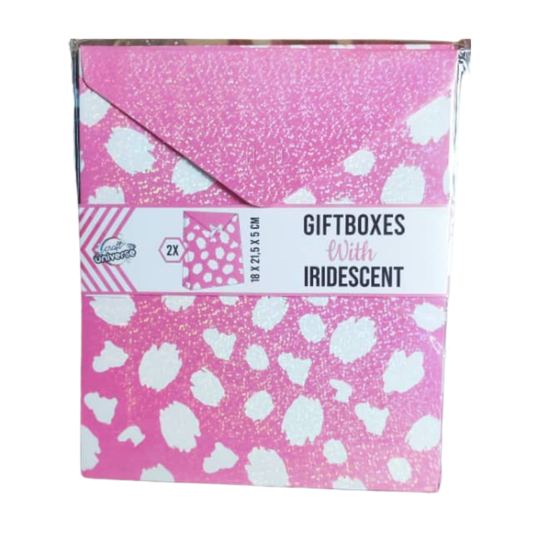 Boîtes cadeaux irisées lot de 2 Craft Universe Diverses variantes