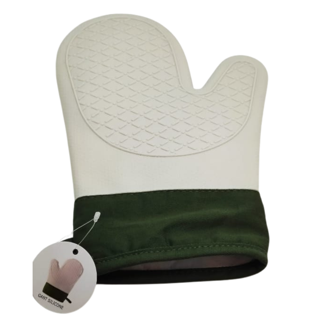 Gant de cuisine silicone et coton 1 pièce Divers couleurs