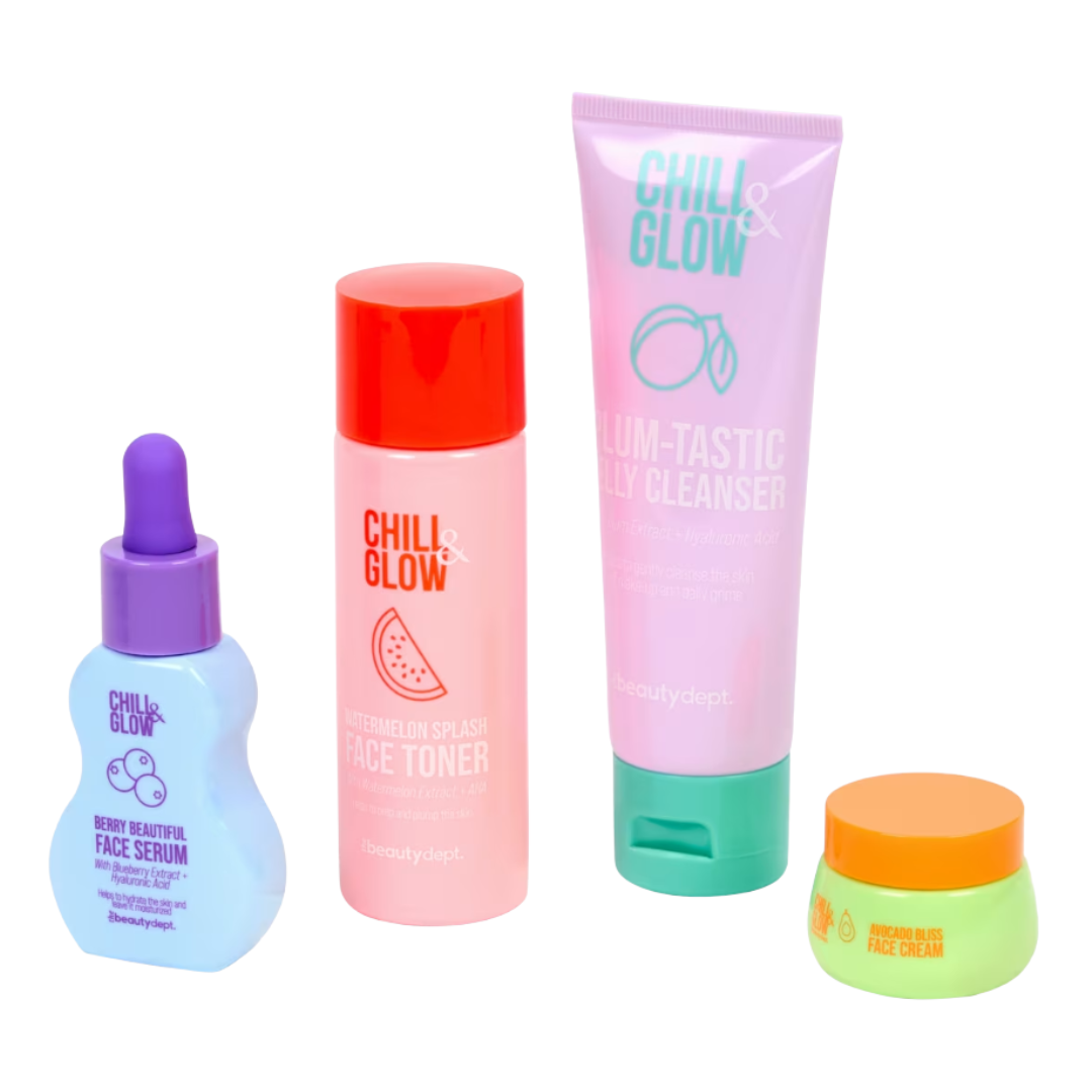 Kit de soins du visage The Beauty Dept. Chill & Glow 4 pièces