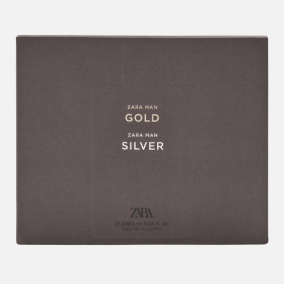 Coffret Eau de Toilette Homme ZARA SILVER + GOLD 2 X 90 ML
