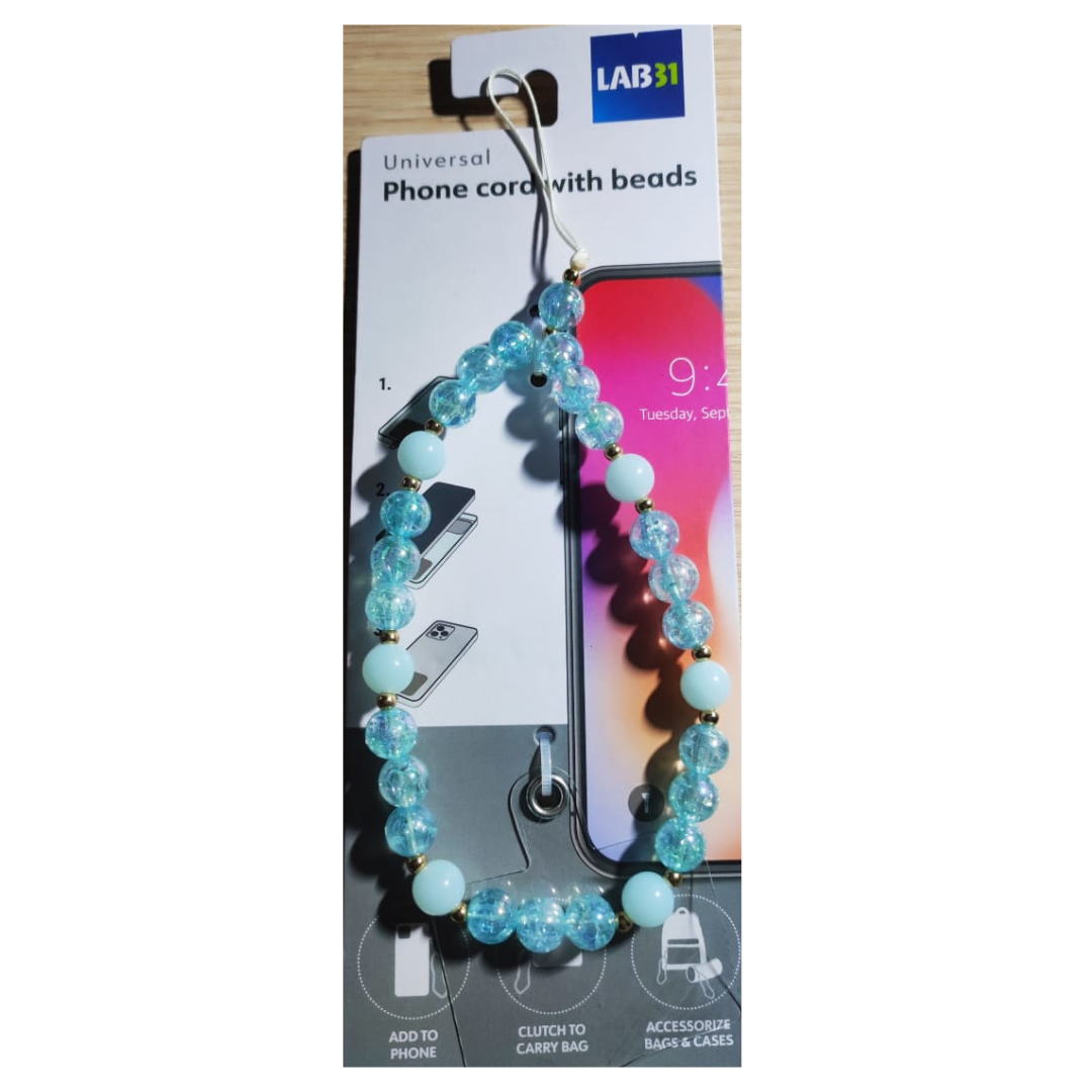 Cordon en perles pour téléphone Lab31 Diverses coloris