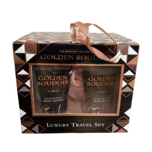 Coffret Golden boudoir  soin du corps The indulgent bathing & co Corps et bain  3 pièces