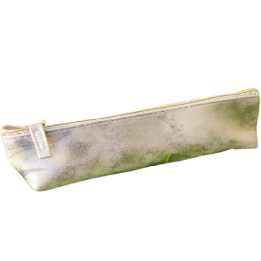 Trousse de Makeup Dorée Format "Trousse à Stylo"