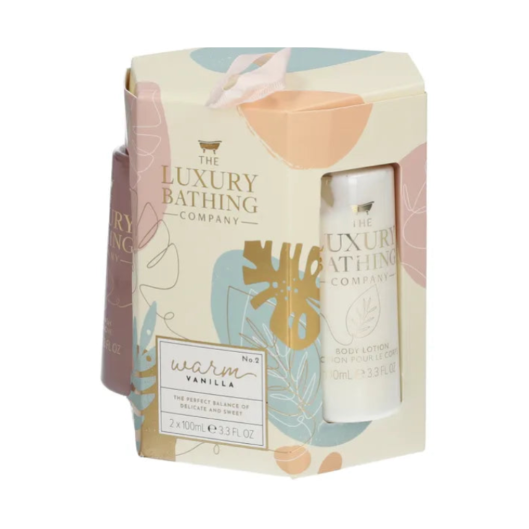 Coffret Bain et corps The Luxury Bathing Company   Vanille intense et Amande douce 3 pièces