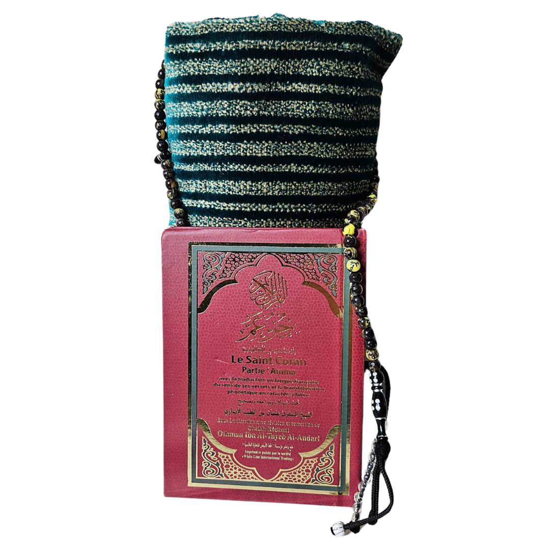 Coffret prière -Tapis/ Chapelet Diverses Couleurs et variantes