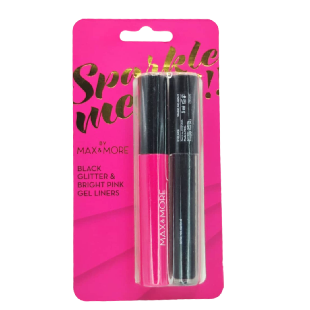Set Eye-liner Liquide gel à paillettes Max and More Diverses variantes