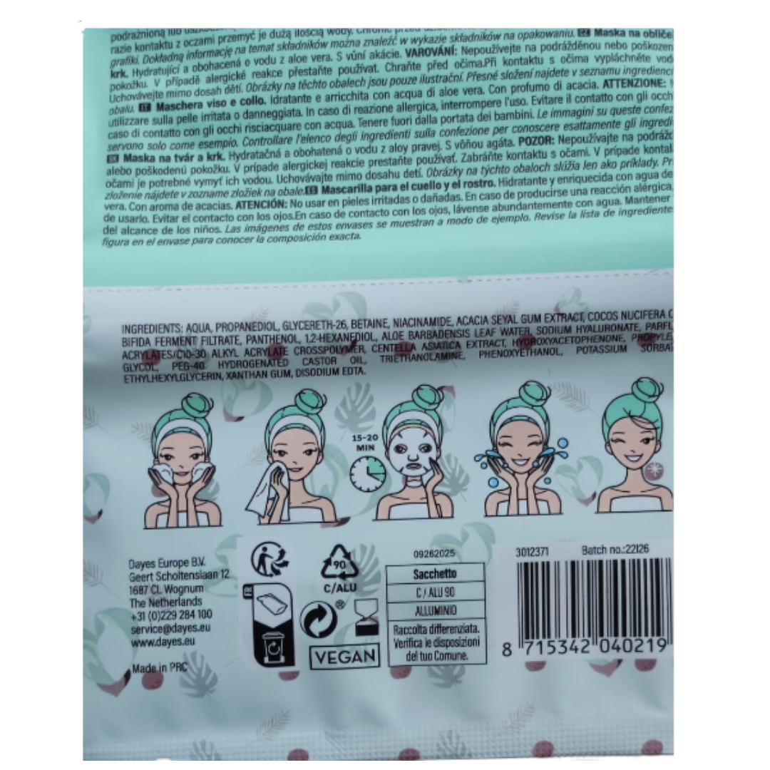 Masque en tissu pour visage et le cou Diverses variantes