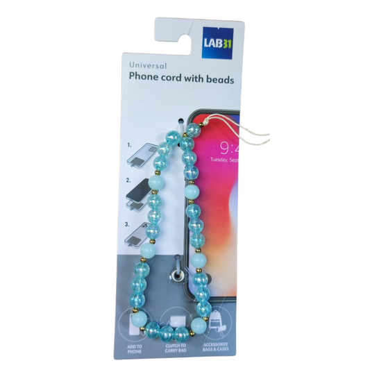Cordon en perles pour téléphone Lab31 Diverses variantes