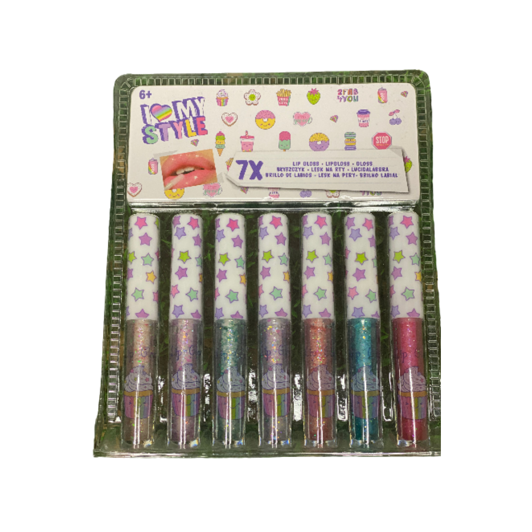 Lip gloss Enfant 7 pièces " I love my Style" Diverses variantes