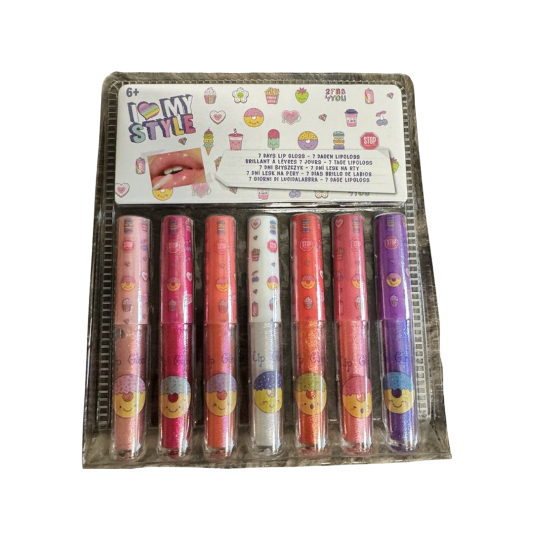 Lip gloss Enfant 7 pièces " I love my Style" Diverses variantes