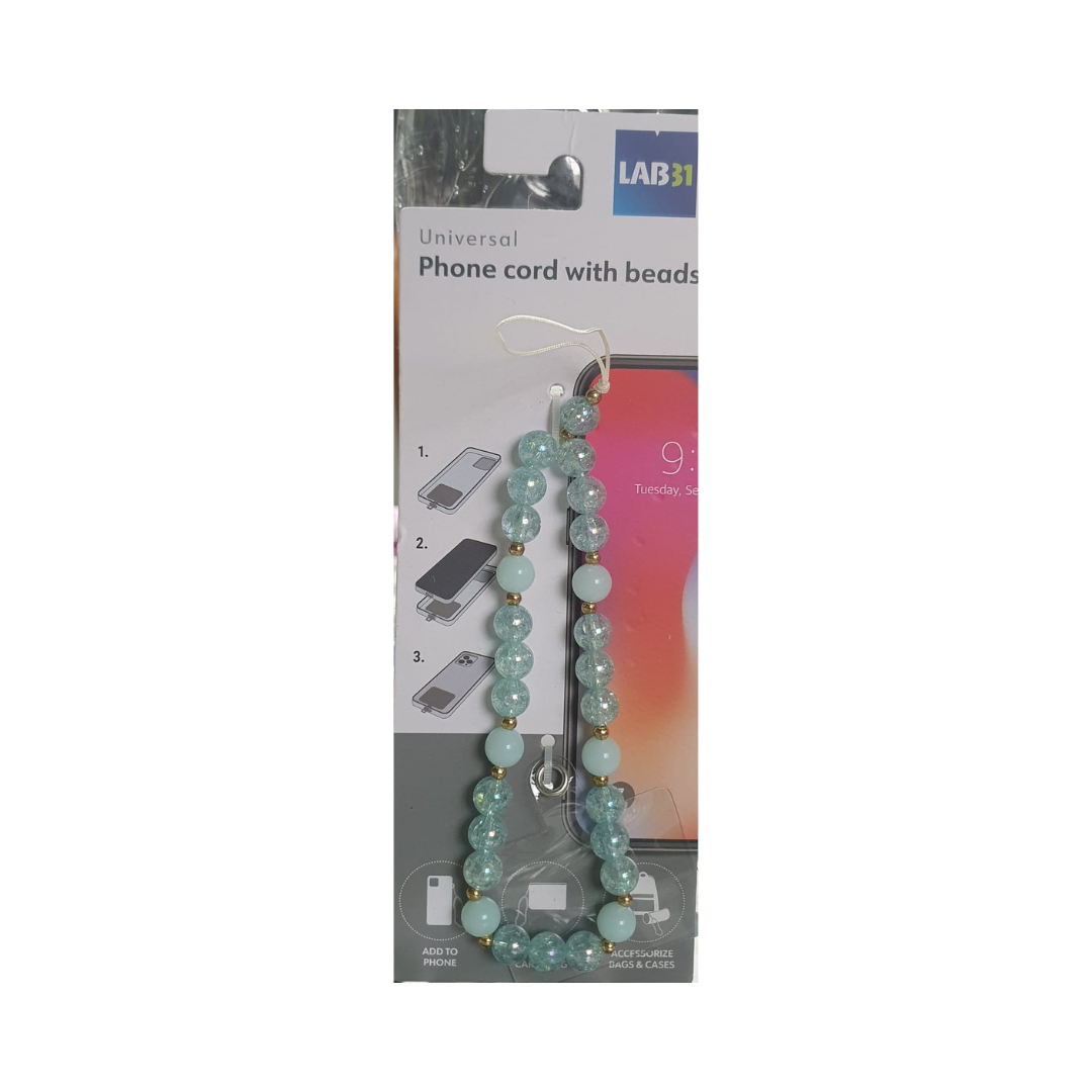Cordon en perles pour téléphone Lab31 Diverses variantes