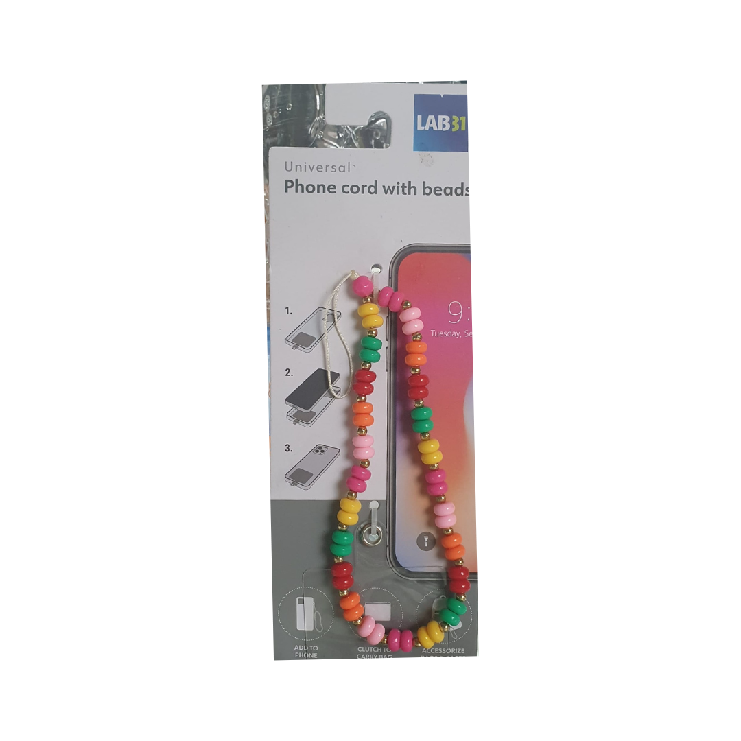 Cordon en perles pour téléphone Lab31 Diverses variantes