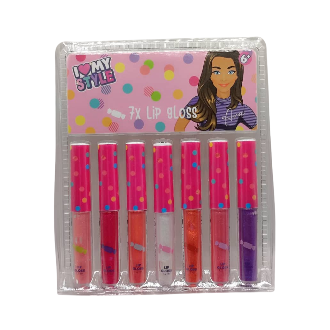 Lip gloss Enfant 7 pièces " I love my Style" Diverses variantes