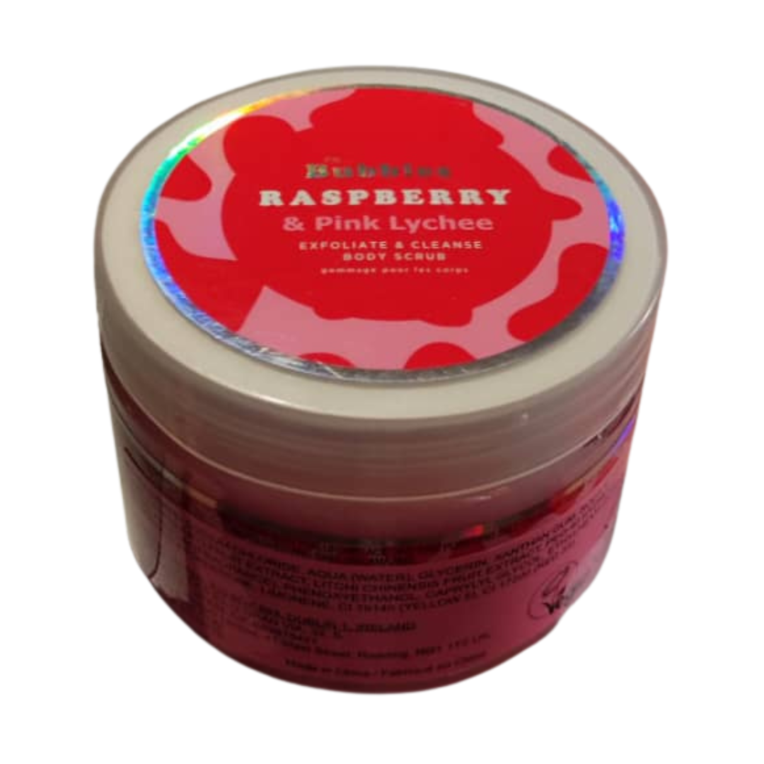 Gommage corporel à la Framboise et litchi rose PS bubbles 450 g
