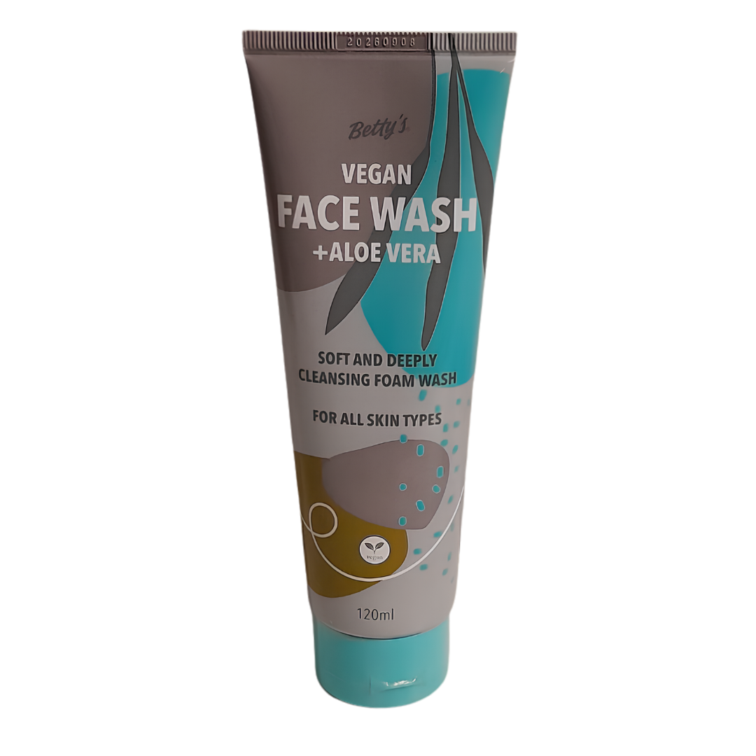 Gel moussant doux à Aloe Vera vegan pour visage 120 ml
