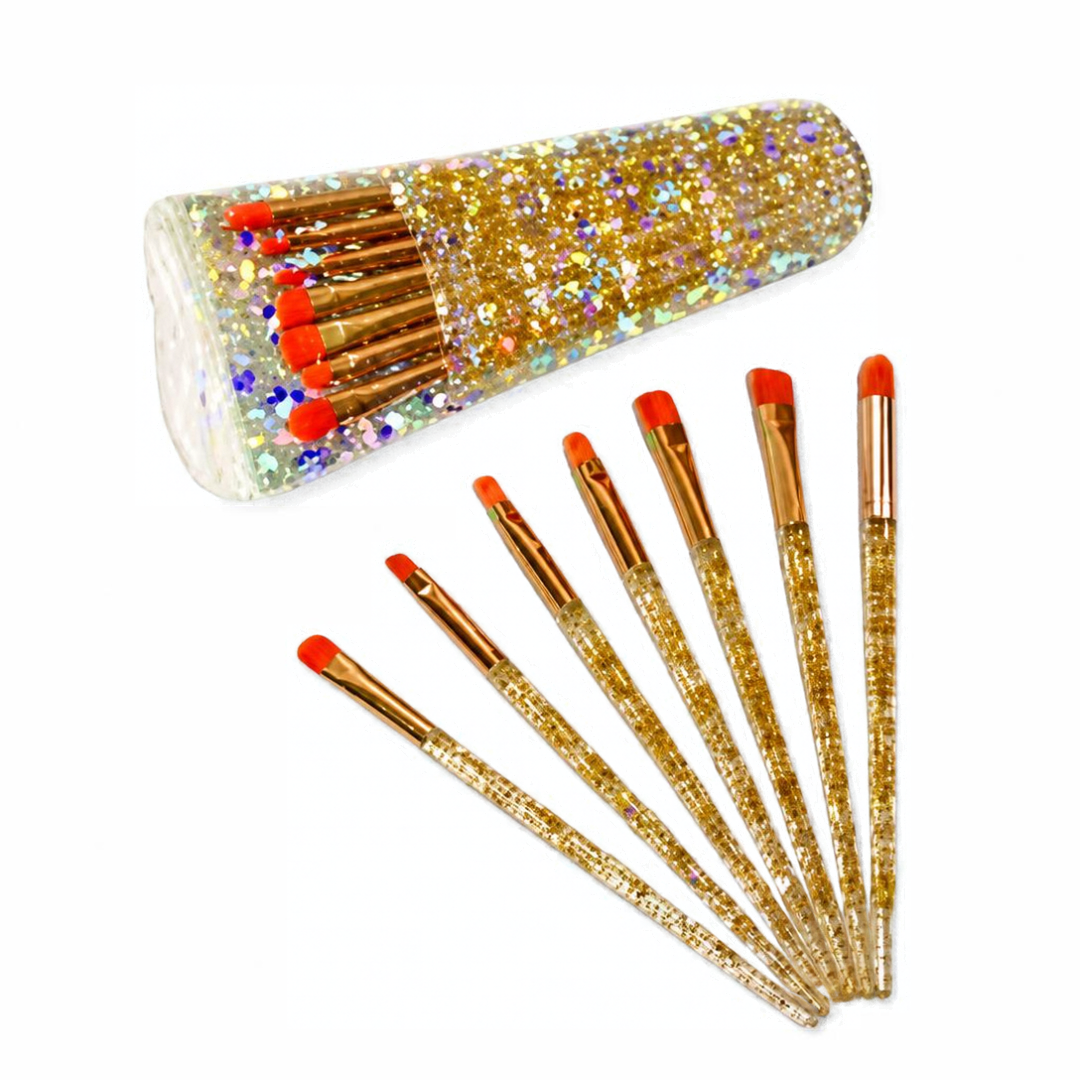 Set de 7 pinceaux pailleté Pièces KISS BEAUTY