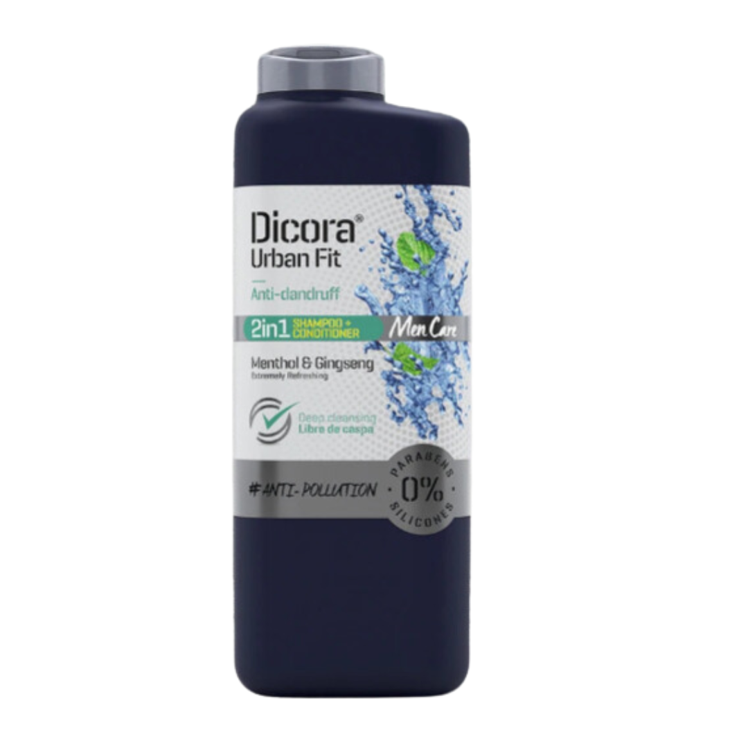 Shampooing + Après-shampooing Dicora Urban Fit Antipelliculaire 2 en 1 400 ml