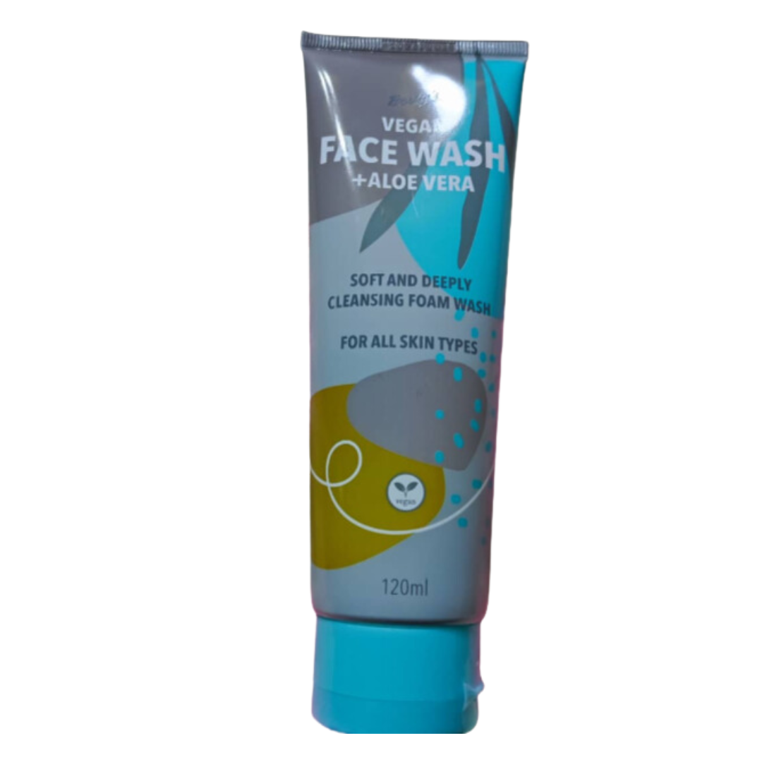 Gel moussant doux à Aloe Vera vegan pour visage  120 ml