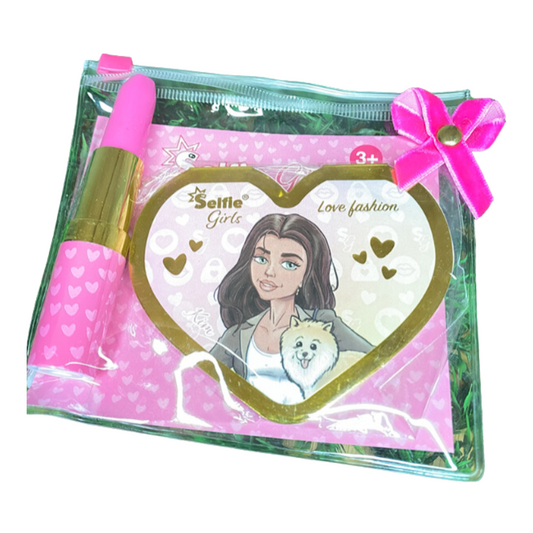 Kit Bloc note et stylo enfant Selfie Girls  2 pièces