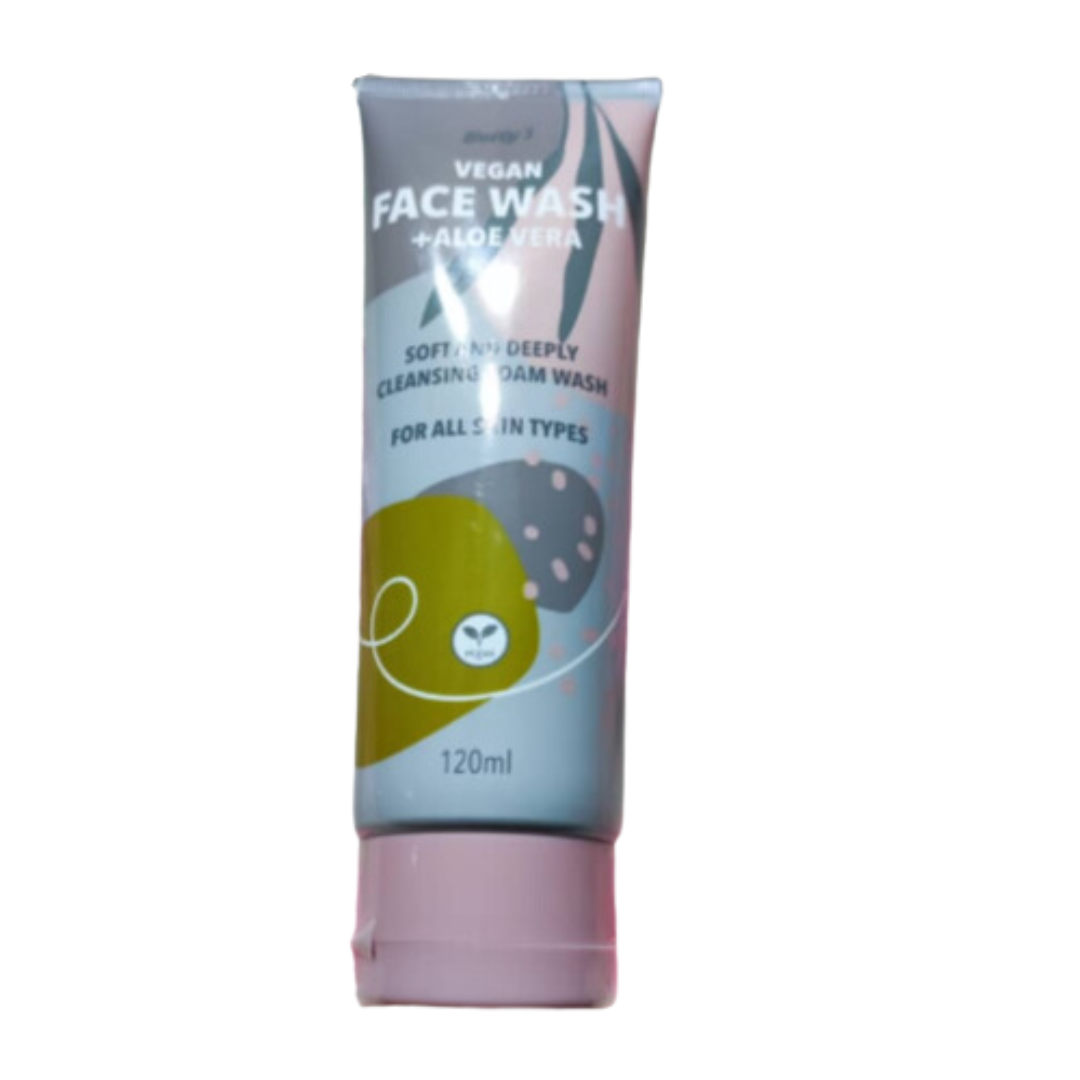 Gel moussant doux à Aloe Vera vegan pour visage  120 ml