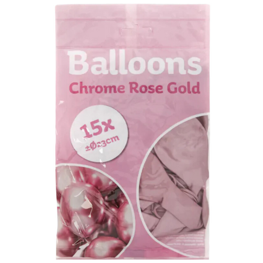 Ballons chromés  23 cm  15 pièces Diverses variantes