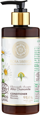 Conditionner pour Cheveux colorés à la camomille 98,6 % Naturel FLORA SIBERICA 300 ml