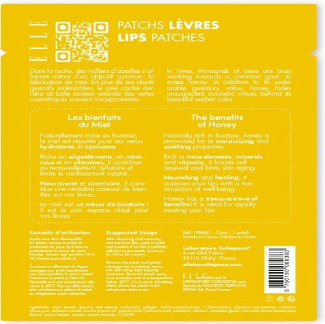 Patch pour lèvres au miel et collagène By Elle 22 ml