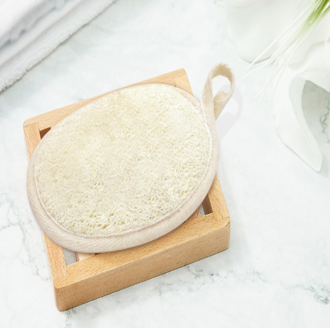 Eponge de bain exfoliante en luffa 100% naturelle 1 pièce