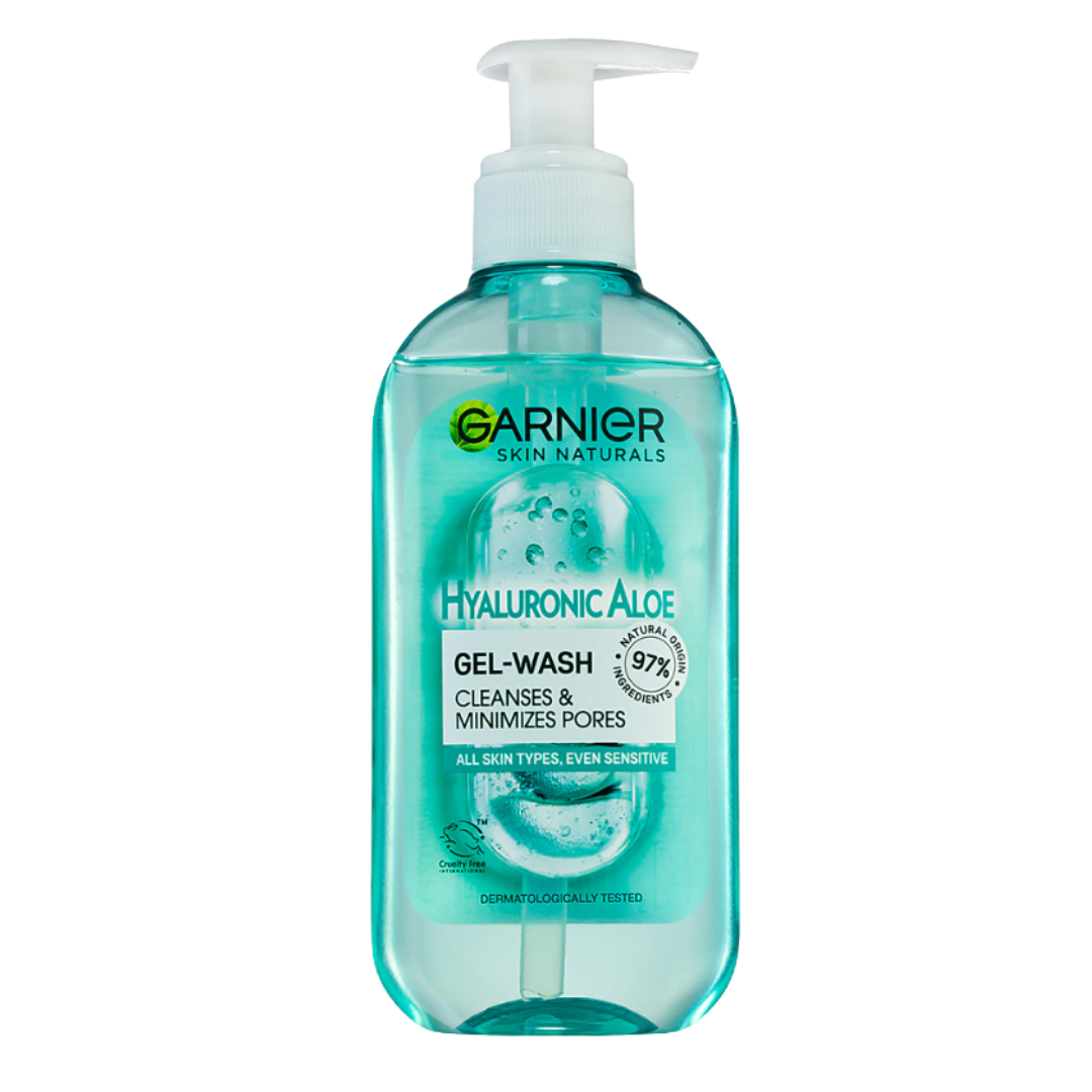Gel nettoyant à l'aloe Véra et acide hyaluronique Garnier Skinactive 200 ml