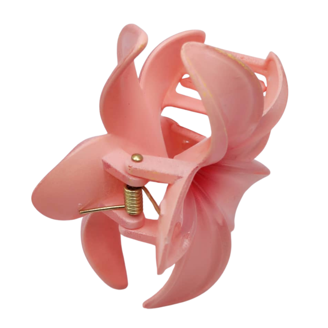 Pince à cheveux fleur en résine Diverses couleurs