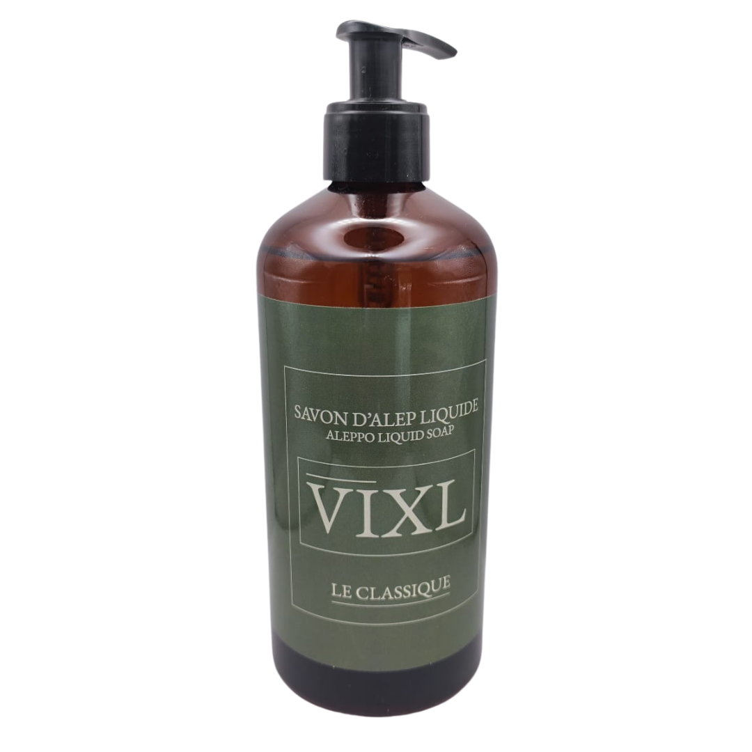 Savon d'Alep Liquide 100 % Huile olive et Huiles de Baies de Laurier Vixl Le Classique 500 ml
