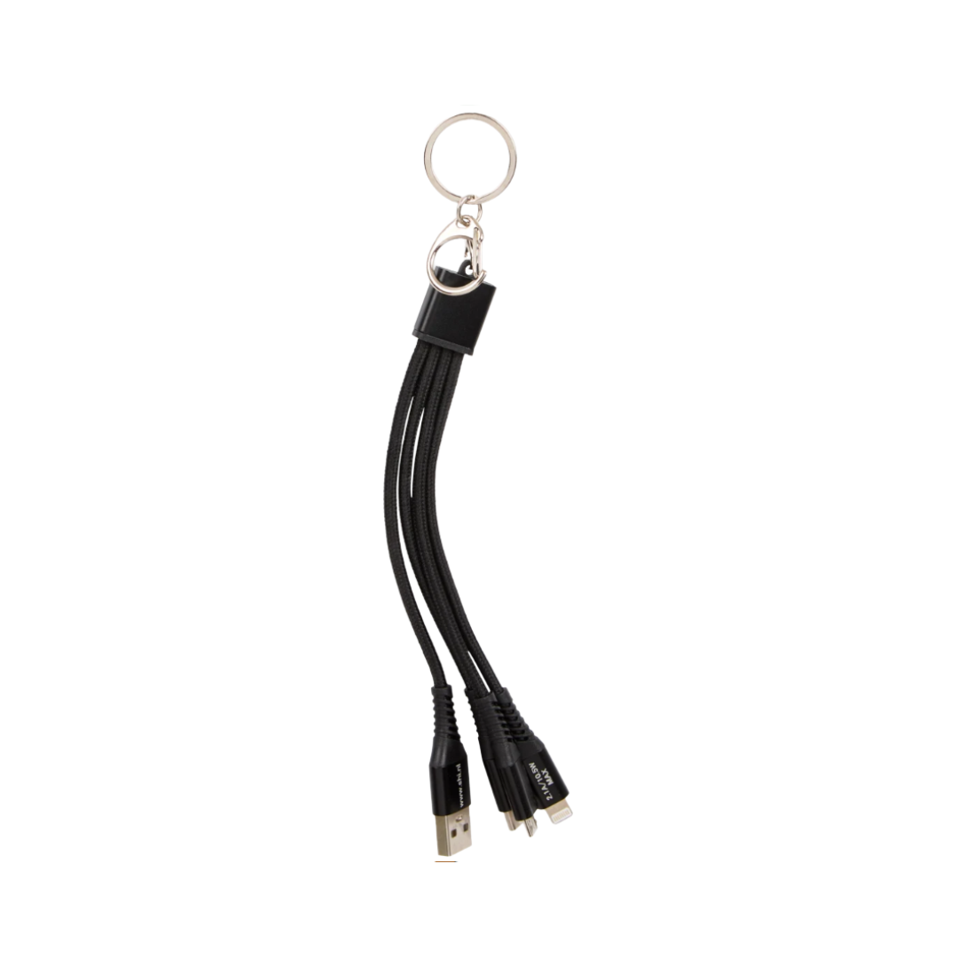 Porte-clés 4-en-1 avec câbles de charge 15 cm Diverses variantes