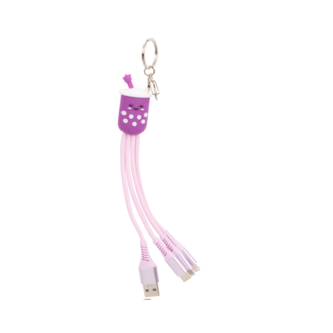 Porte-clés 4-en-1 avec câbles de charge 15 cm Diverses variantes