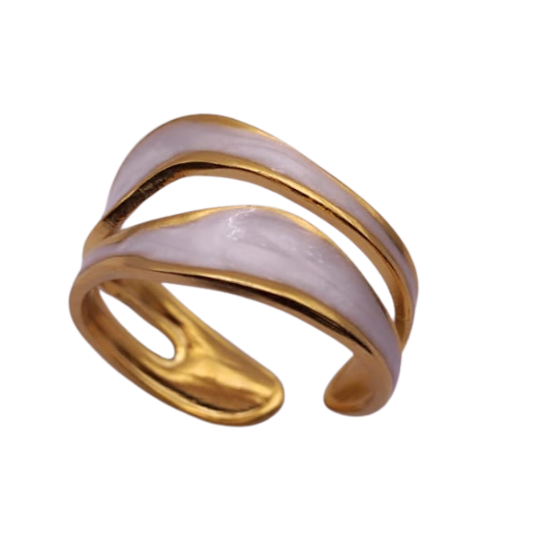Bague fantaisie ajustable en acier Inoxydable Divers modèles