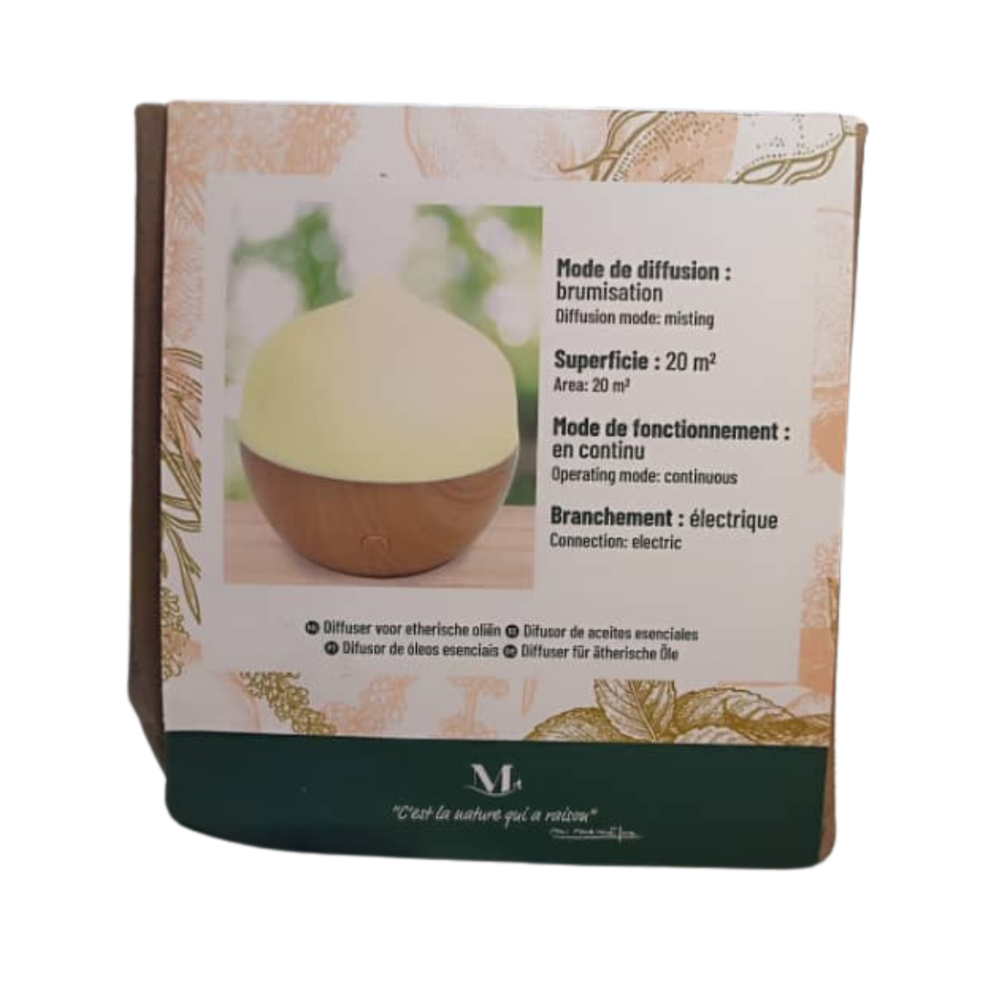 Diffuseur d'huiles essentielles lumineux Mességué couleurs changeantes