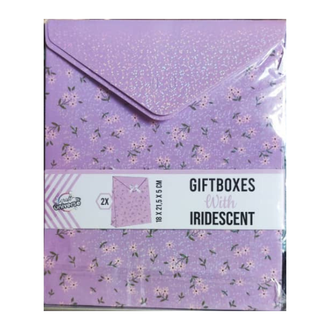 Boîtes cadeaux  irisées  lot de 2 Craft Universe Diverses variantes