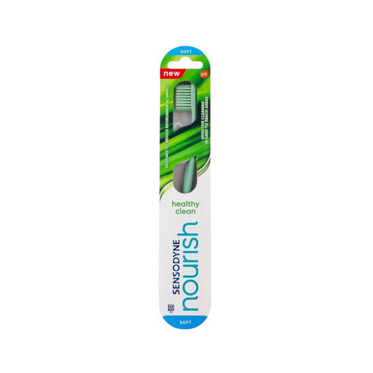 Brosse à dents souple SENSODYNE Nourish Healthy Clean, 1 pièce Divers coloris