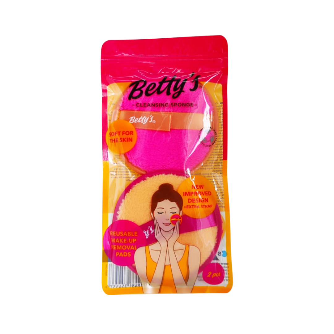Disque démaquillant réutilisable pour le visage Betty's 2 pièces Diverses couleurs