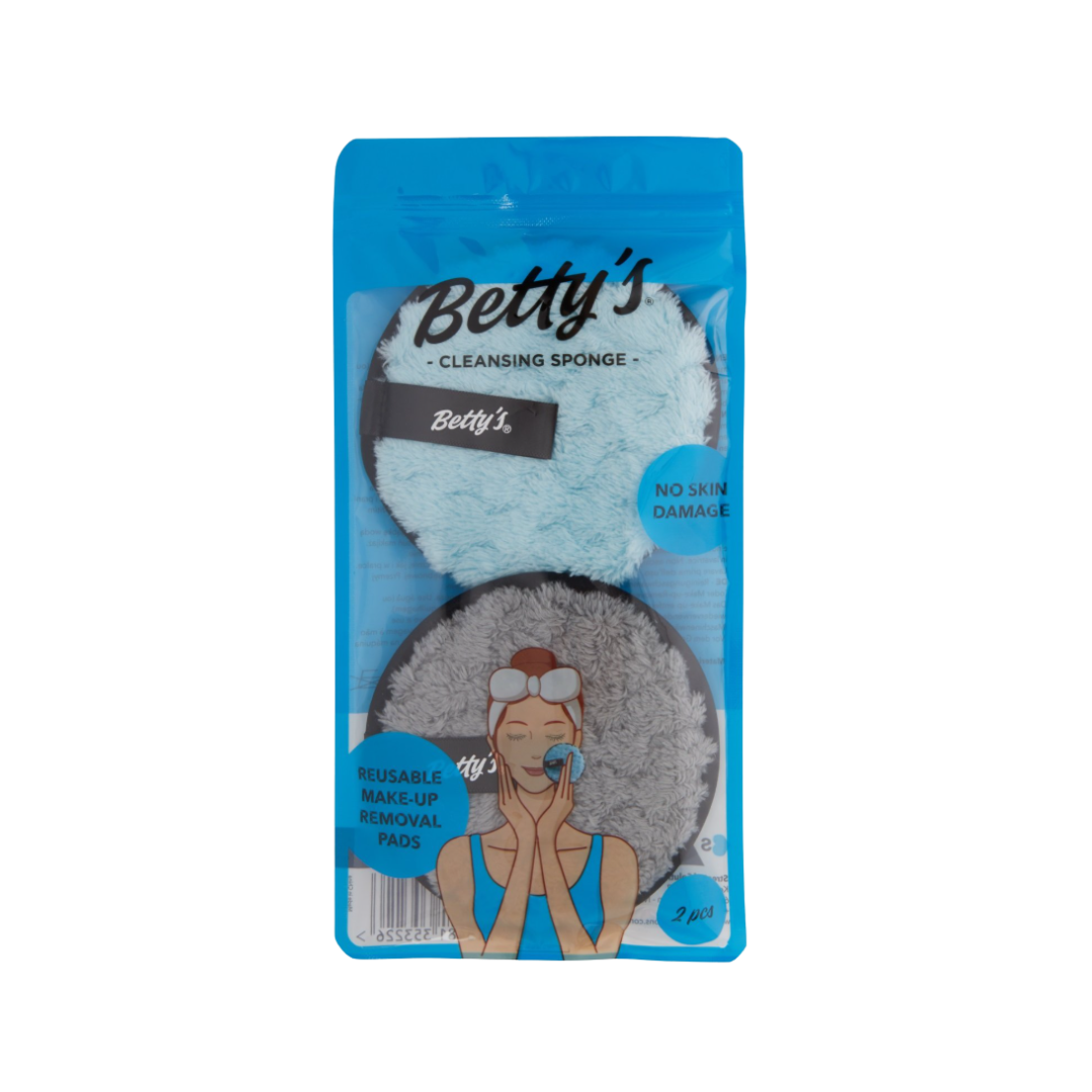 Disque démaquillant réutilisable pour le visage Betty's 2 pièces Diverses couleurs