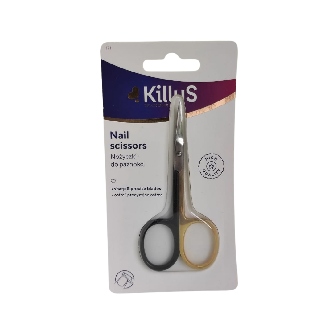 Ciseaux à ongles, noir et or 1 Pièce KillyS