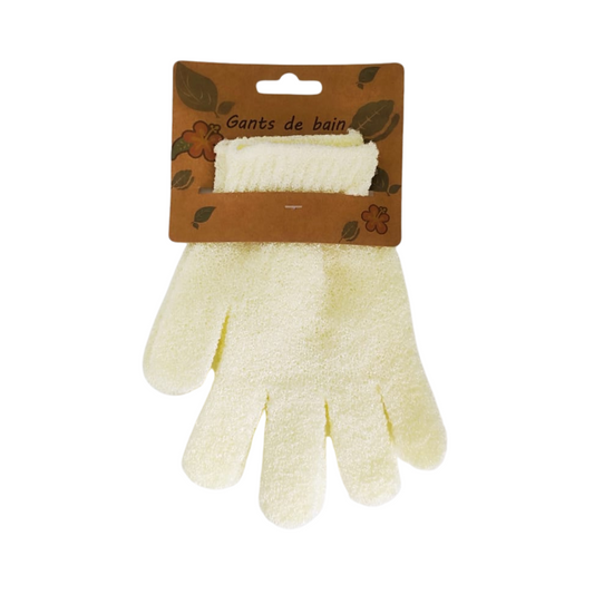 Gant exfoliant nylon lot de 1 paire Divers coloris