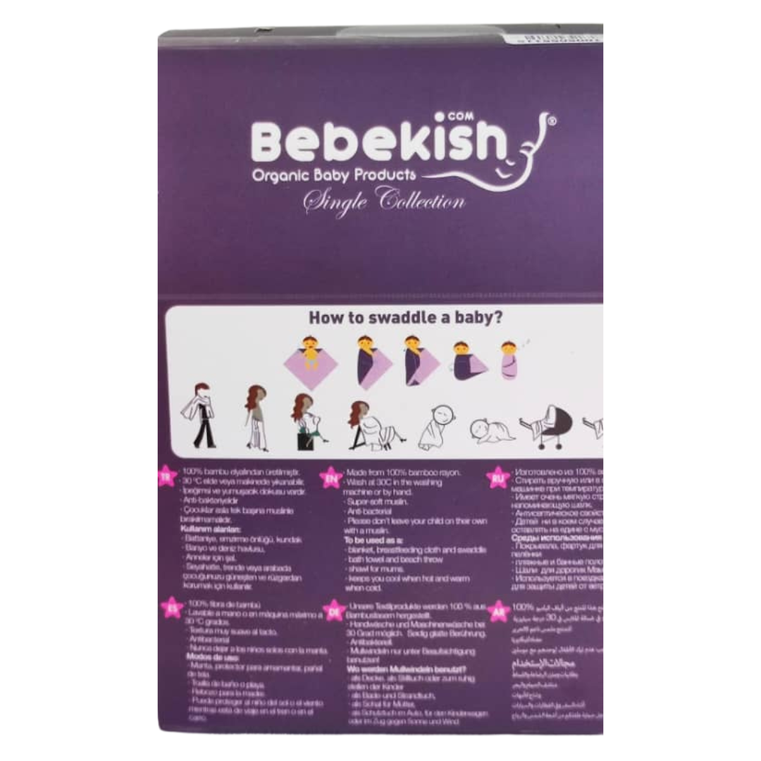 Lange pour Bébé Tissu 100 % mousseline de bambou Bebekish BBKSH01