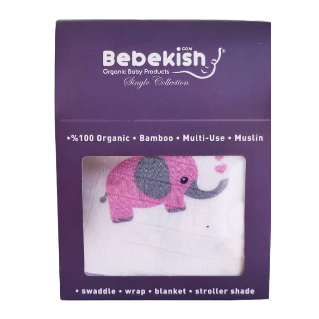 Lange pour Bébé Tissu 100 % mousseline de bambou Bebekish BBKSH01